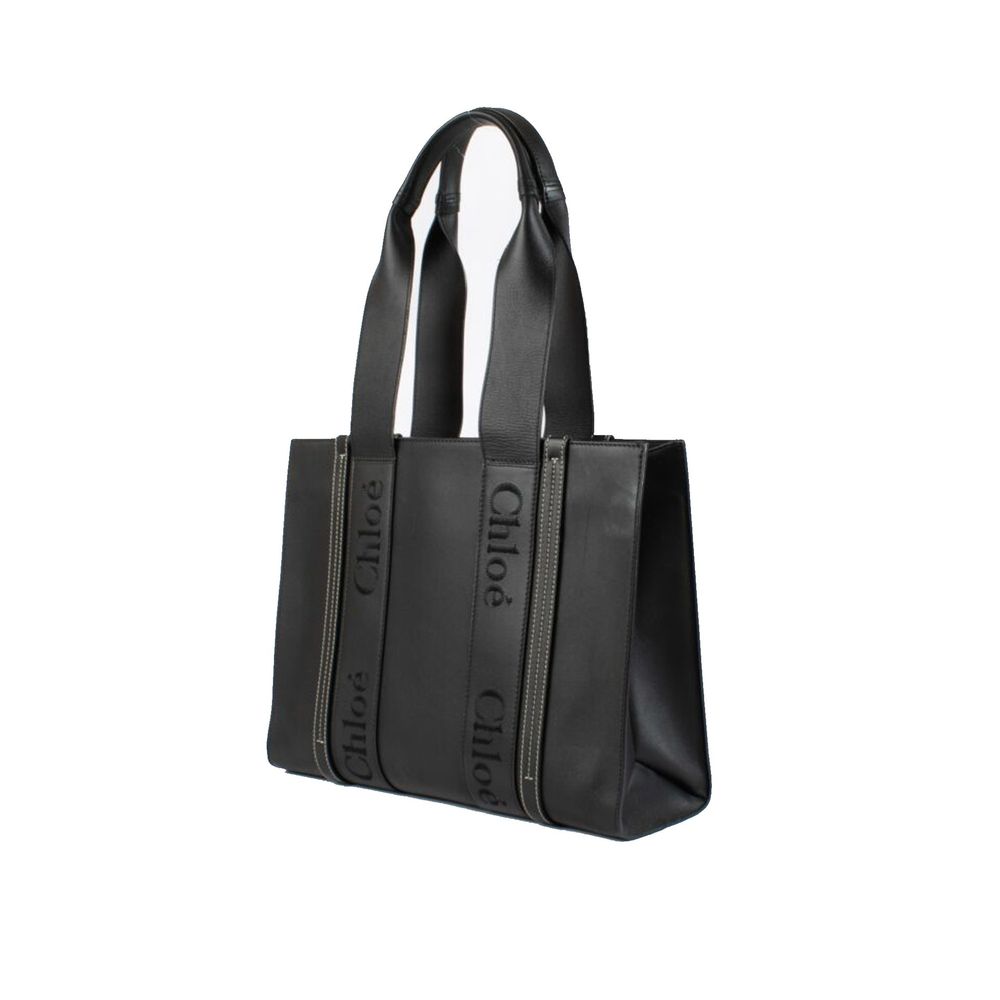 Chloé Black Leather Tote Bag Glam Steals