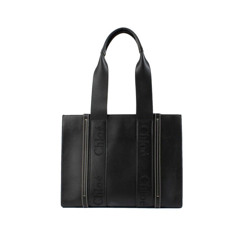 Chloé Black Leather Tote Bag Glam Steals