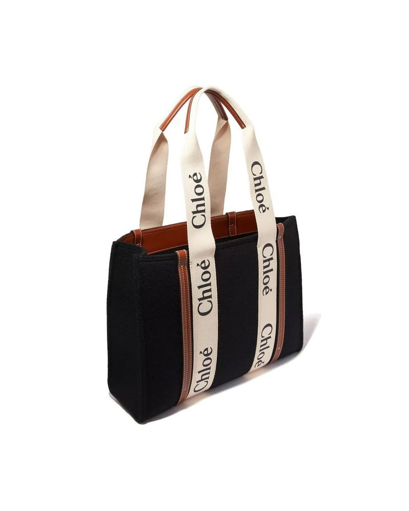 Chloé Black Wool Tote Bag Glam Steals