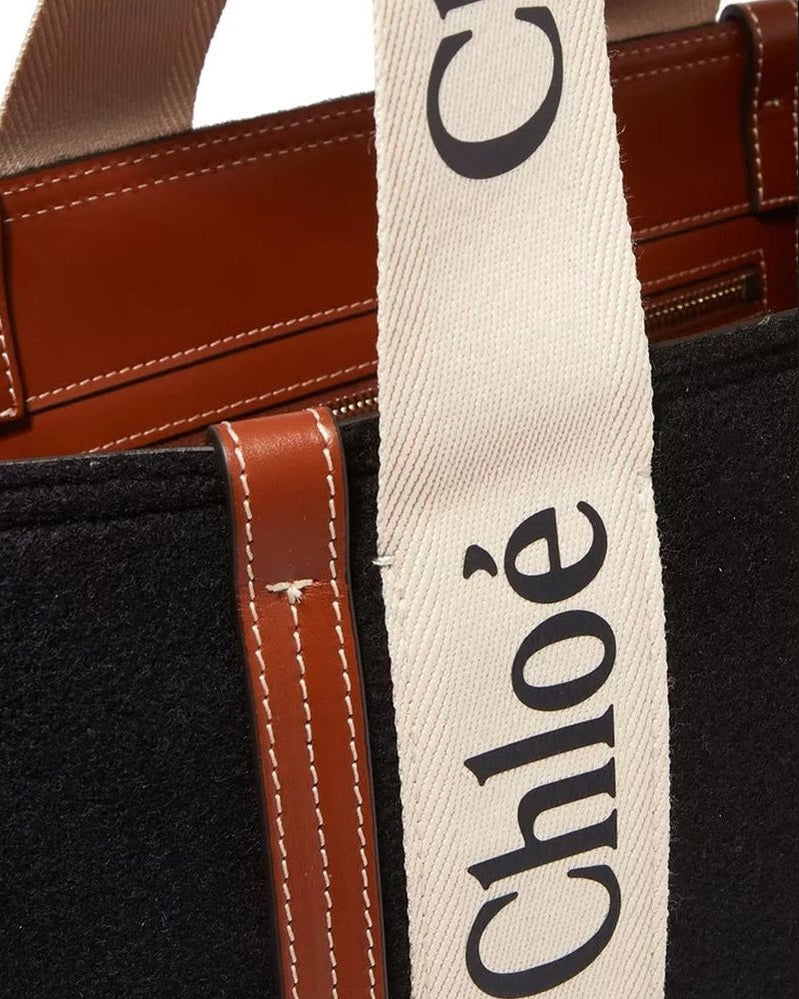 Chloé Black Wool Tote Bag Glam Steals