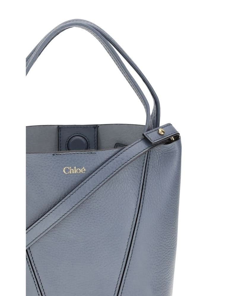 Chloé Blue Calf Leather Bos Taurus Shoulder Bag Glam Steals