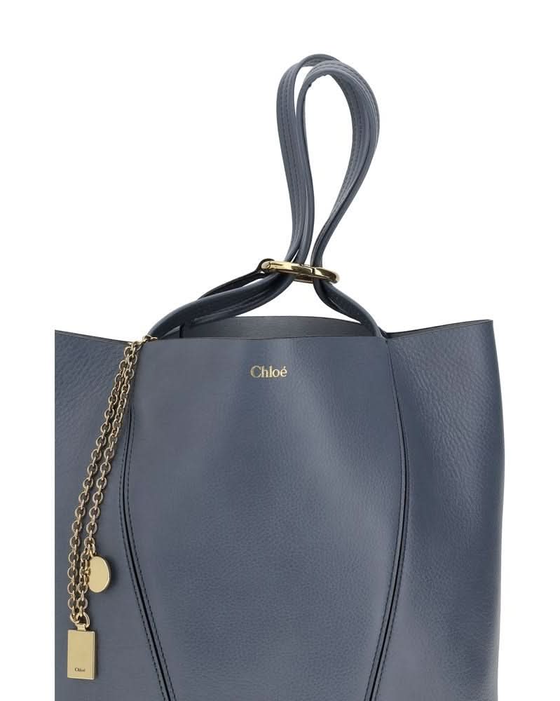 Chloé Blue Calf Leather Bos Taurus Shoulder Bag Glam Steals