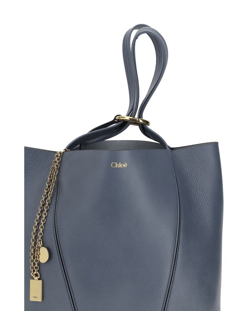 Chloé Blue Calf Leather Bos Taurus Shoulder Bag Glam Steals