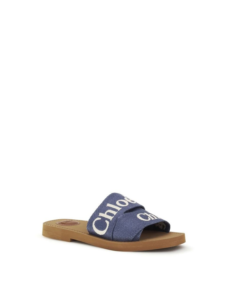 Chloé Blue Cotton Sandals Glam Steals