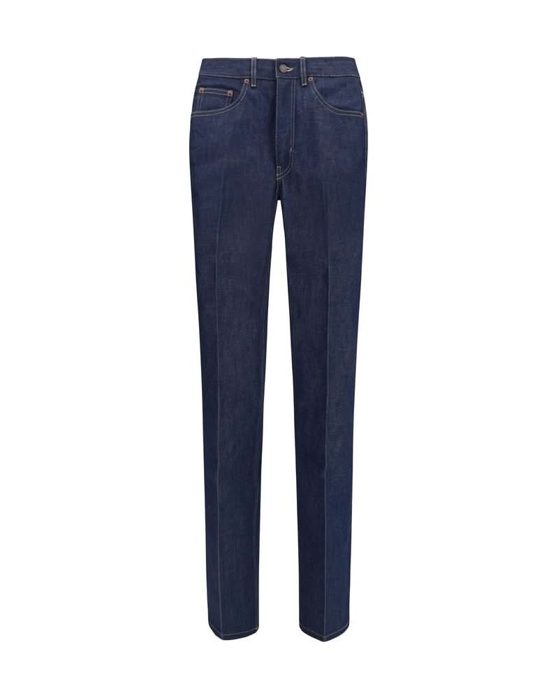 Chloé Blue Cotton Slim Fit Jeans Glam Steals