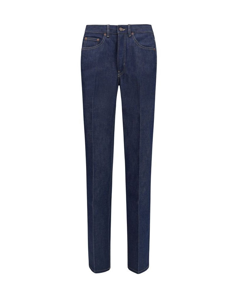 Chloé Blue Cotton Slim Fit Jeans Glam Steals