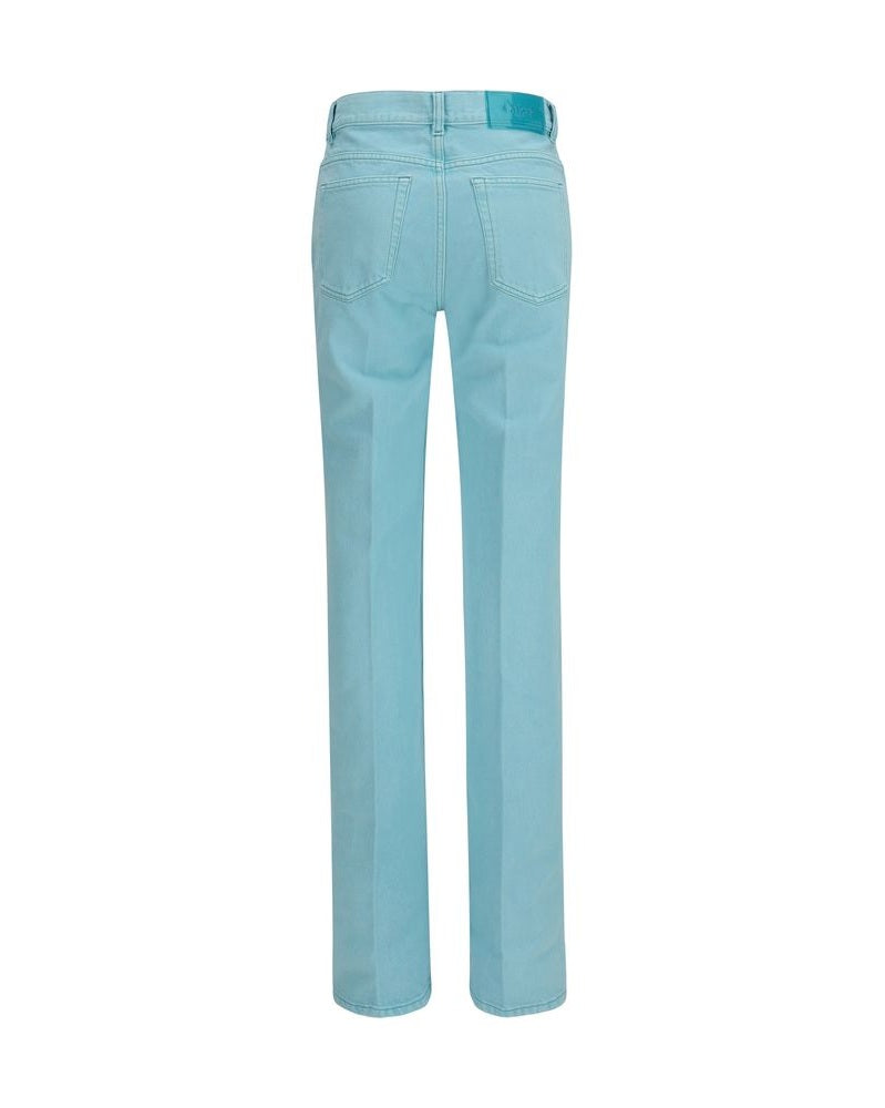 Chloé Blue Cotton Straight Leg Jeans Glam Steals