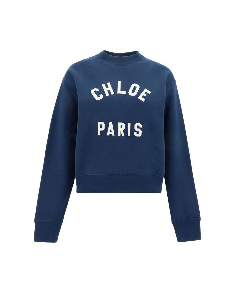 Chloé Blue Cotton Sweatshirt