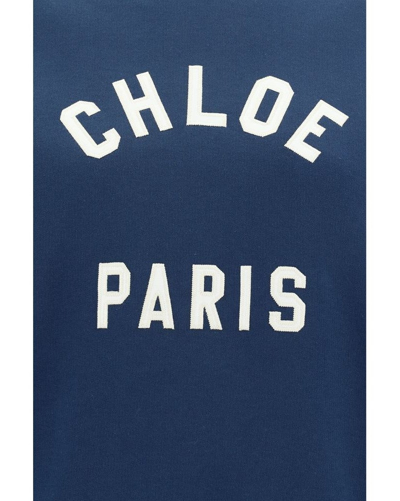 Chloé Blue Cotton Sweatshirt