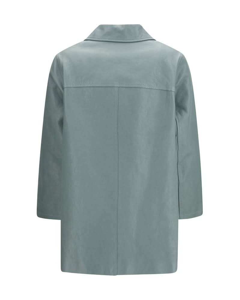 Chloé Blue Leather Jacket Glam Steals