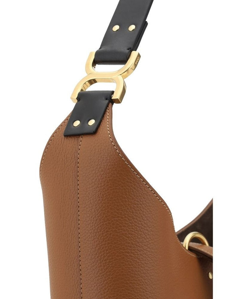 Chloé Brown Calf Leather Bos Taurus Shoulder Bag Glam Steals