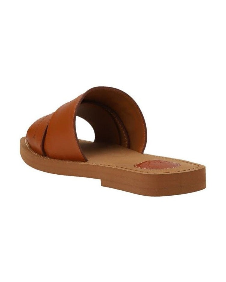 Chloé Brown Calfskin Sandals Glam Steals