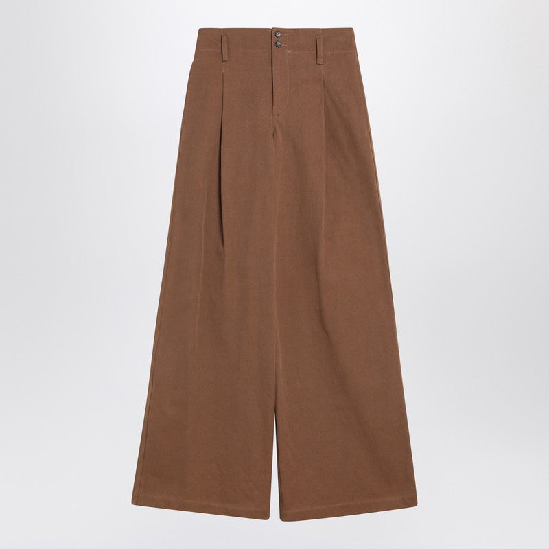 Chloé Brown Cotton Palazzo Pant Glam Steals