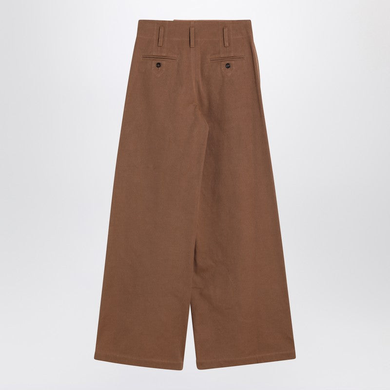Chloé Brown Cotton Palazzo Pant Glam Steals