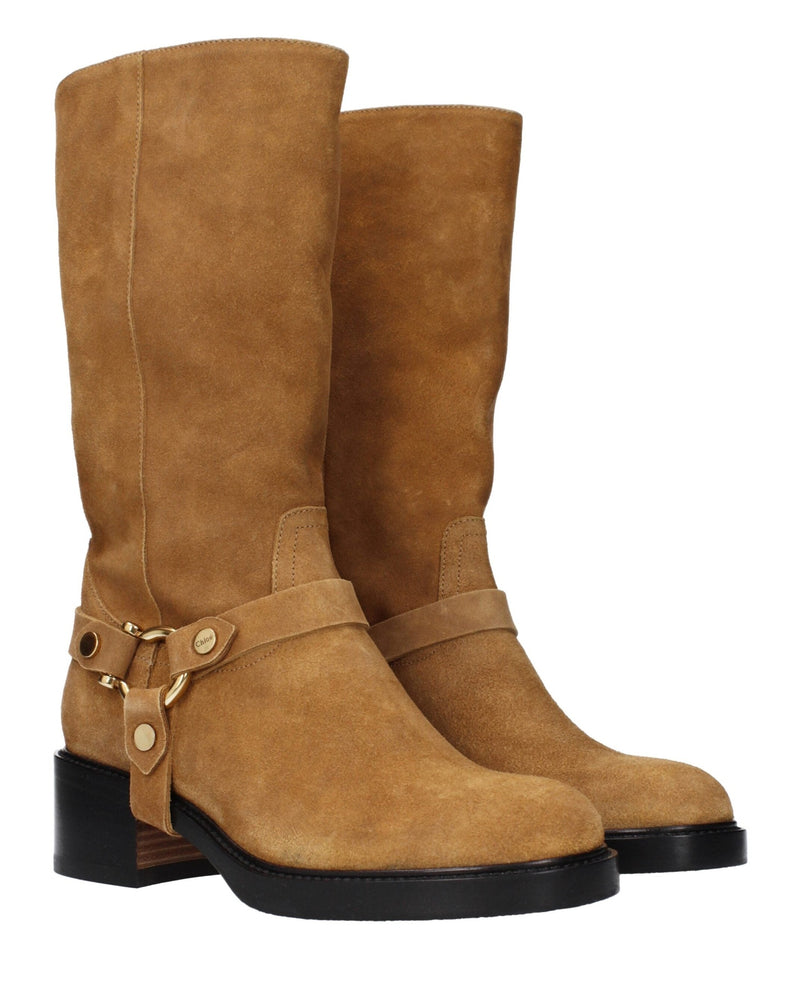 Chloé Brown Leather Ankle Boots Glam Steals