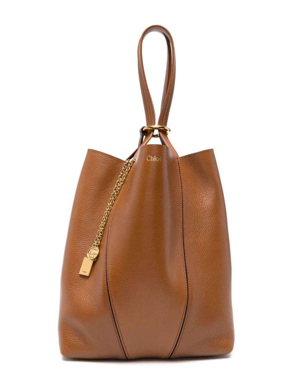 Chloé Brown Leather Bag Shopper