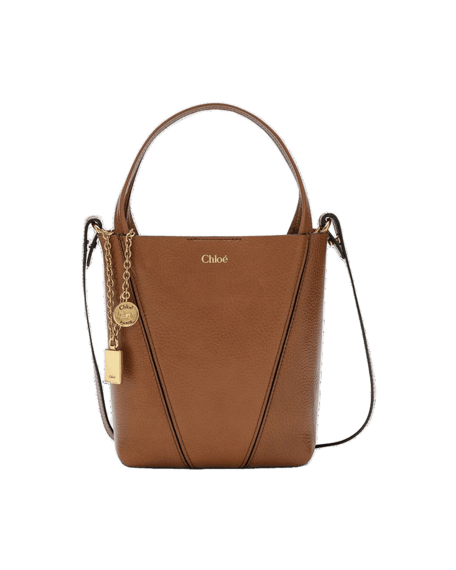 Chloé Brown Leather Small Spin Tote Bag Glam Steals