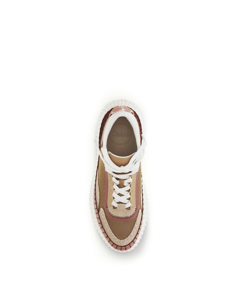 Chloé Brown Polyester Chunky Sneakers Glam Steals