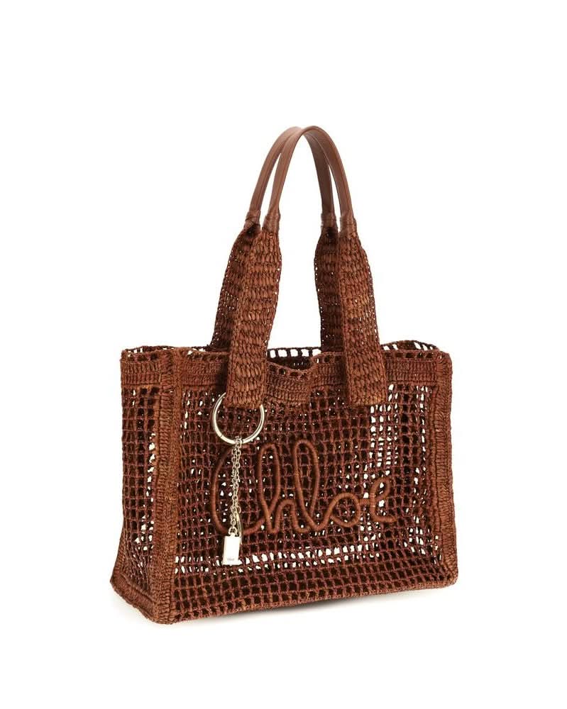 Chloé Brown Raffia Shoulder Bag Glam Steals