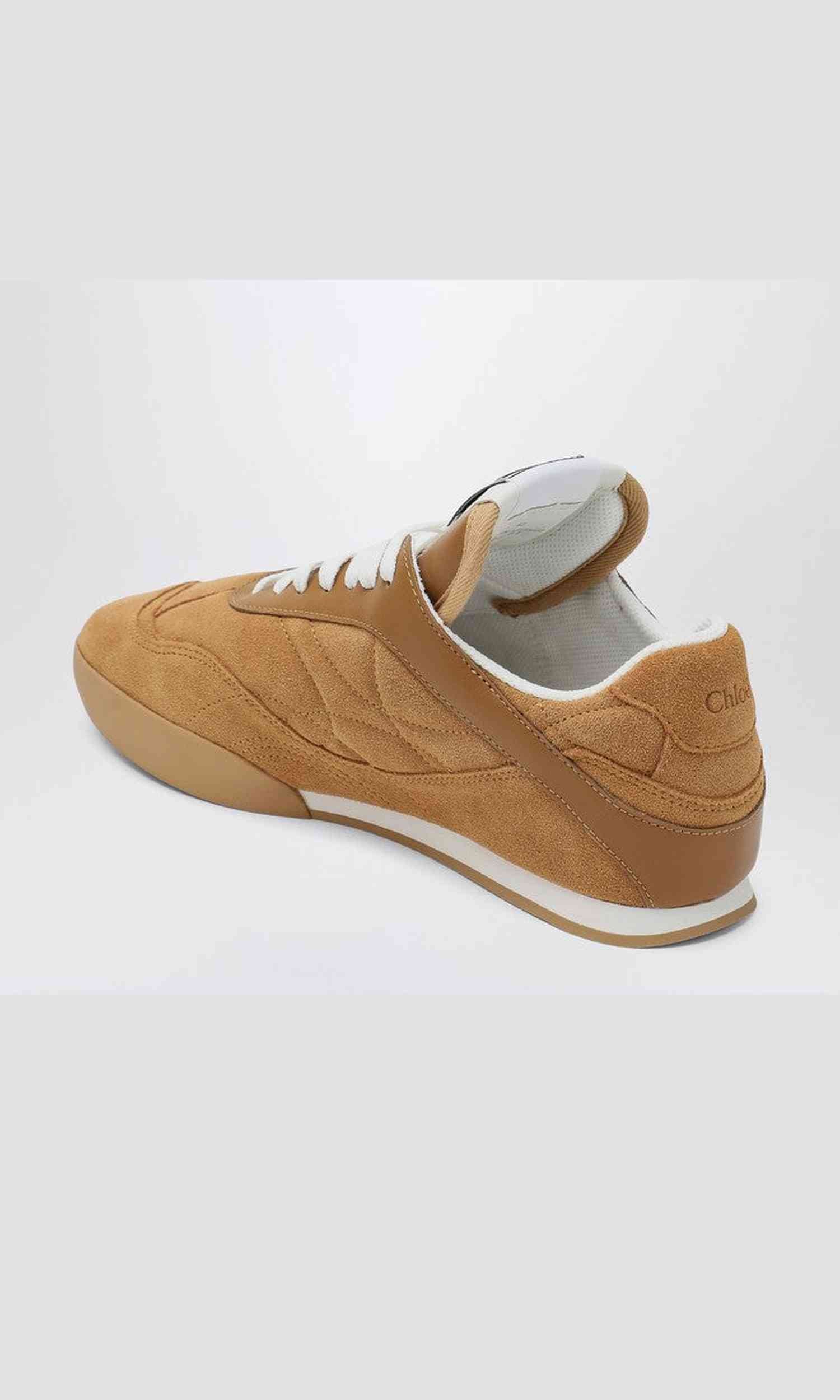 Chloé Brown Suede Kick Cinnamon Sneakers in Glam Steals