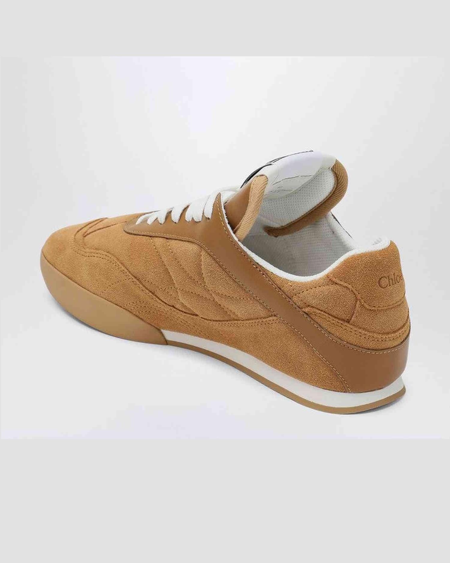 Chloé Brown Suede Kick Cinnamon Sneakers in Glam Steals