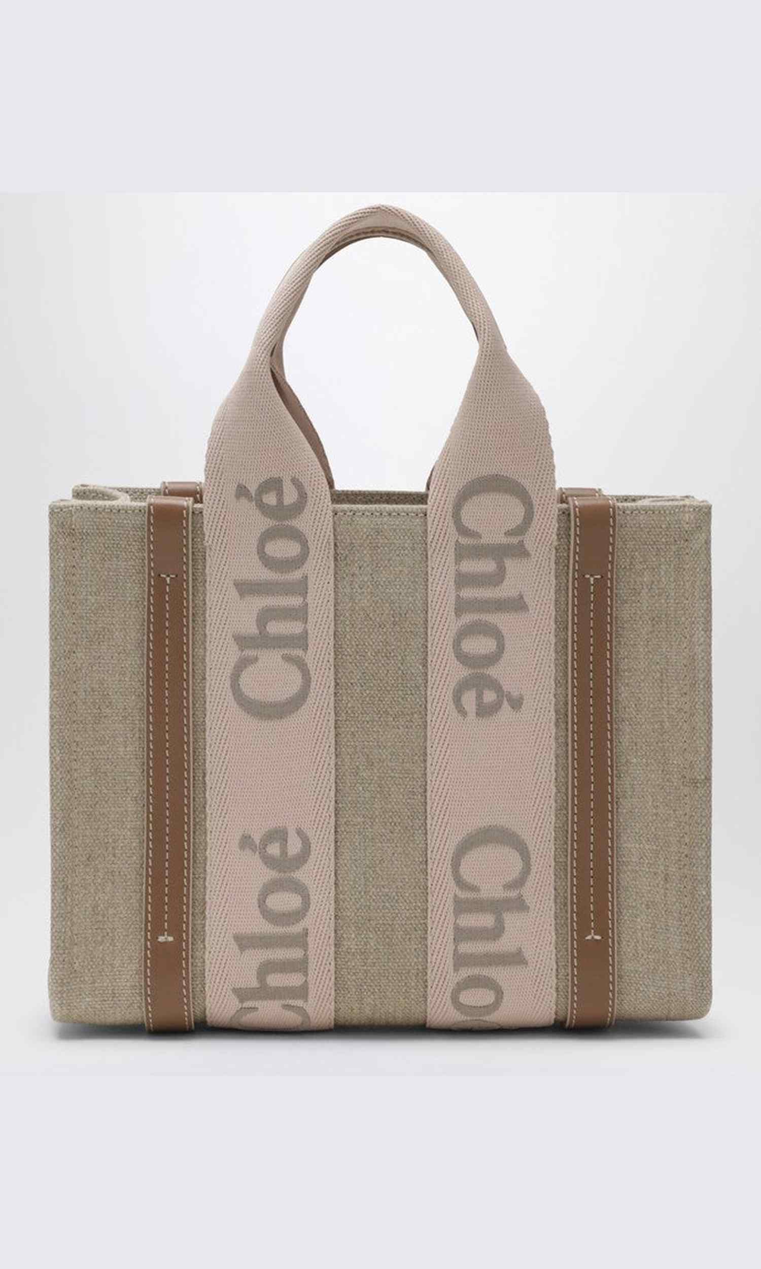 Chloé Canvas Woody Blushy/beige Bag Glam Steals
