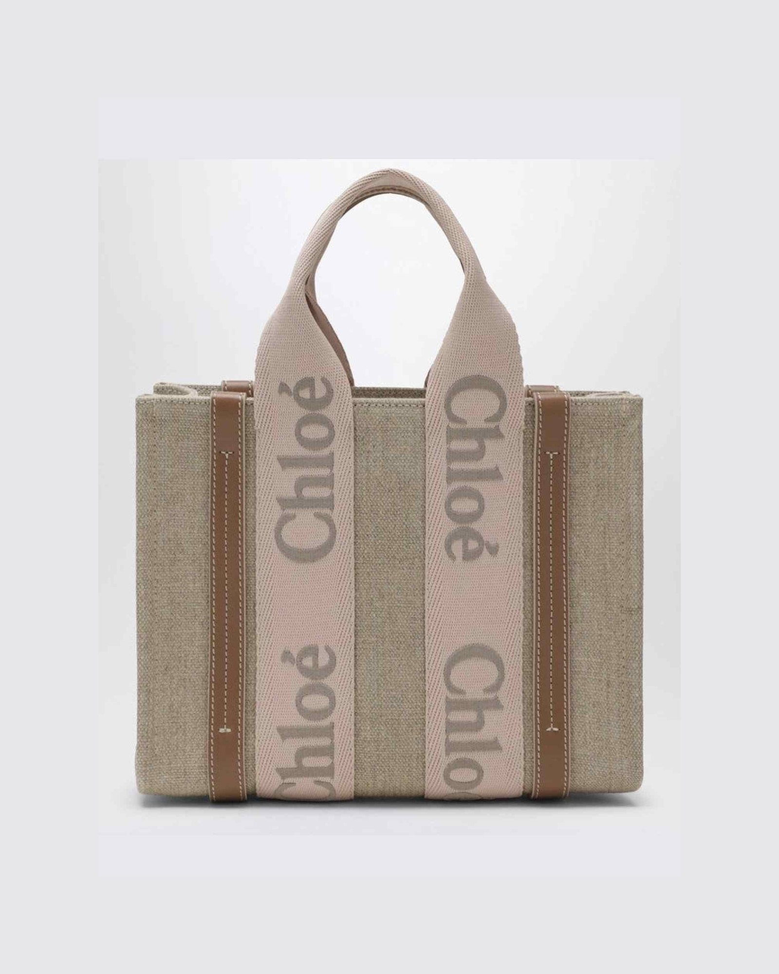 Chloé Canvas Woody Blushy/beige Bag Glam Steals