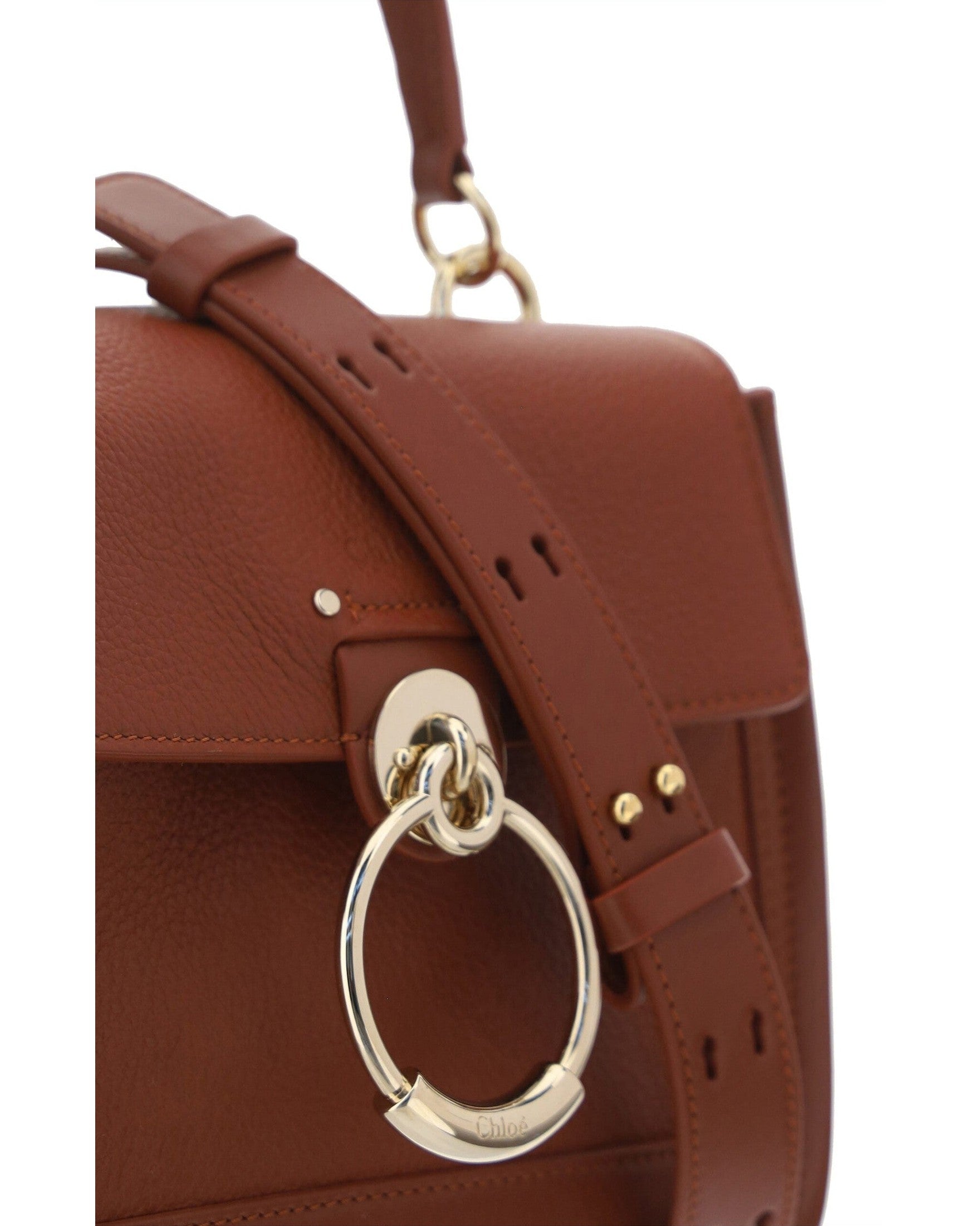 Chloé Elegant Sepia Calfskin Shoulder Brown Handbag Glam Steals