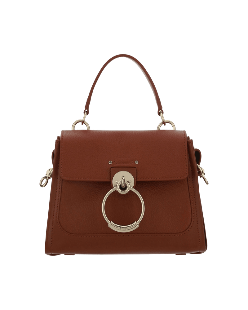 Chloé Elegant Brown Sepia Calfskin Shoulder Handbag Glam Steals