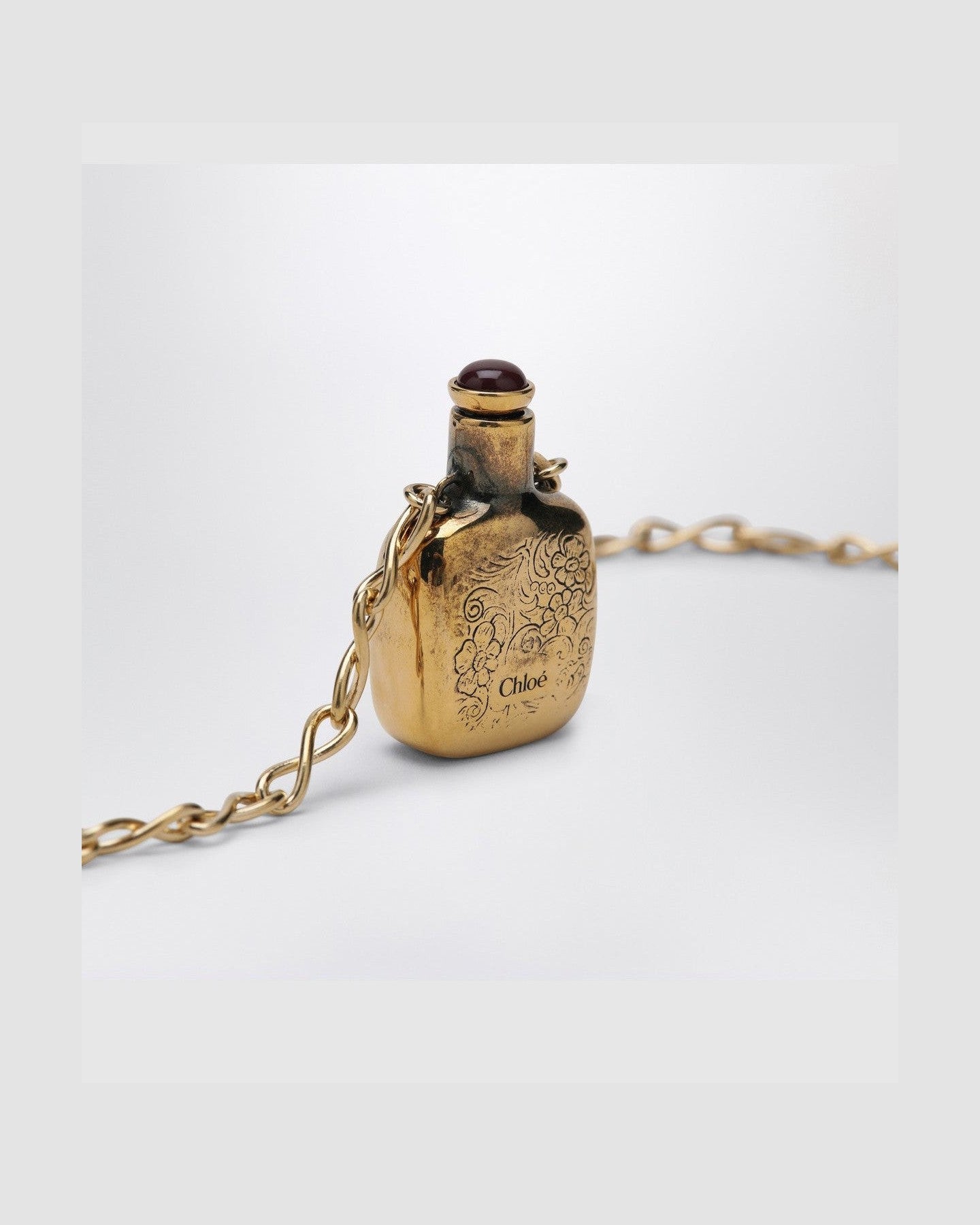Chloé Gold Vintage Brass Elixir Pendant Necklace Glam Steals