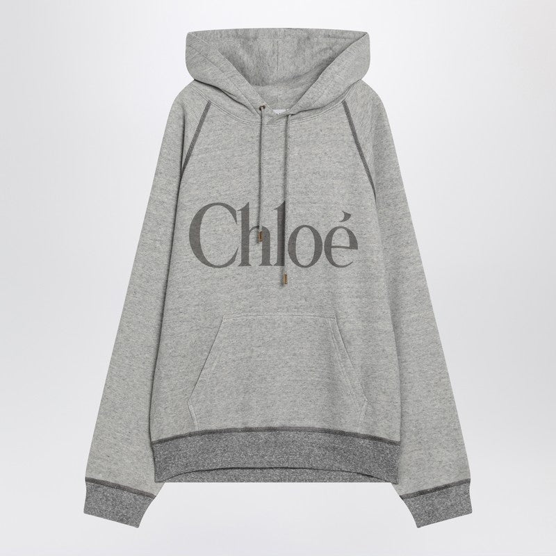 Chloé Gray Hoodie with Logo Glam Steals