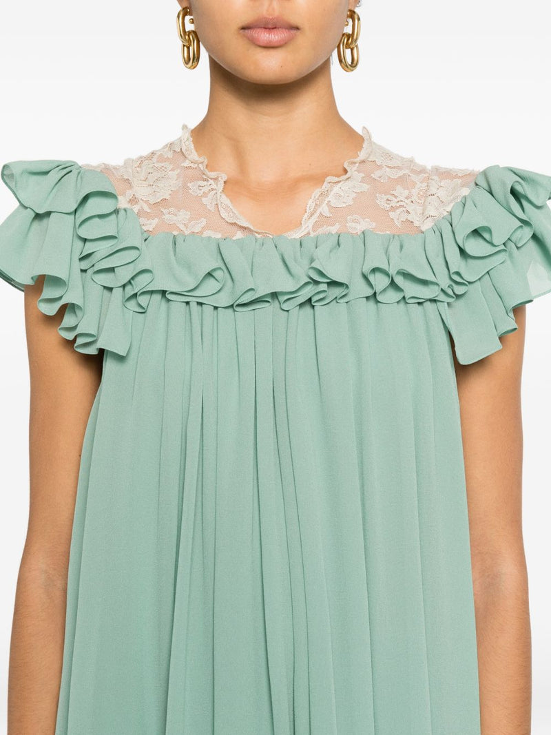 Chloé Green Dress Glam Steals