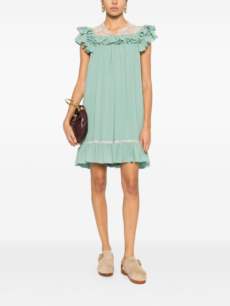 Chloé Green Dress Glam Steals