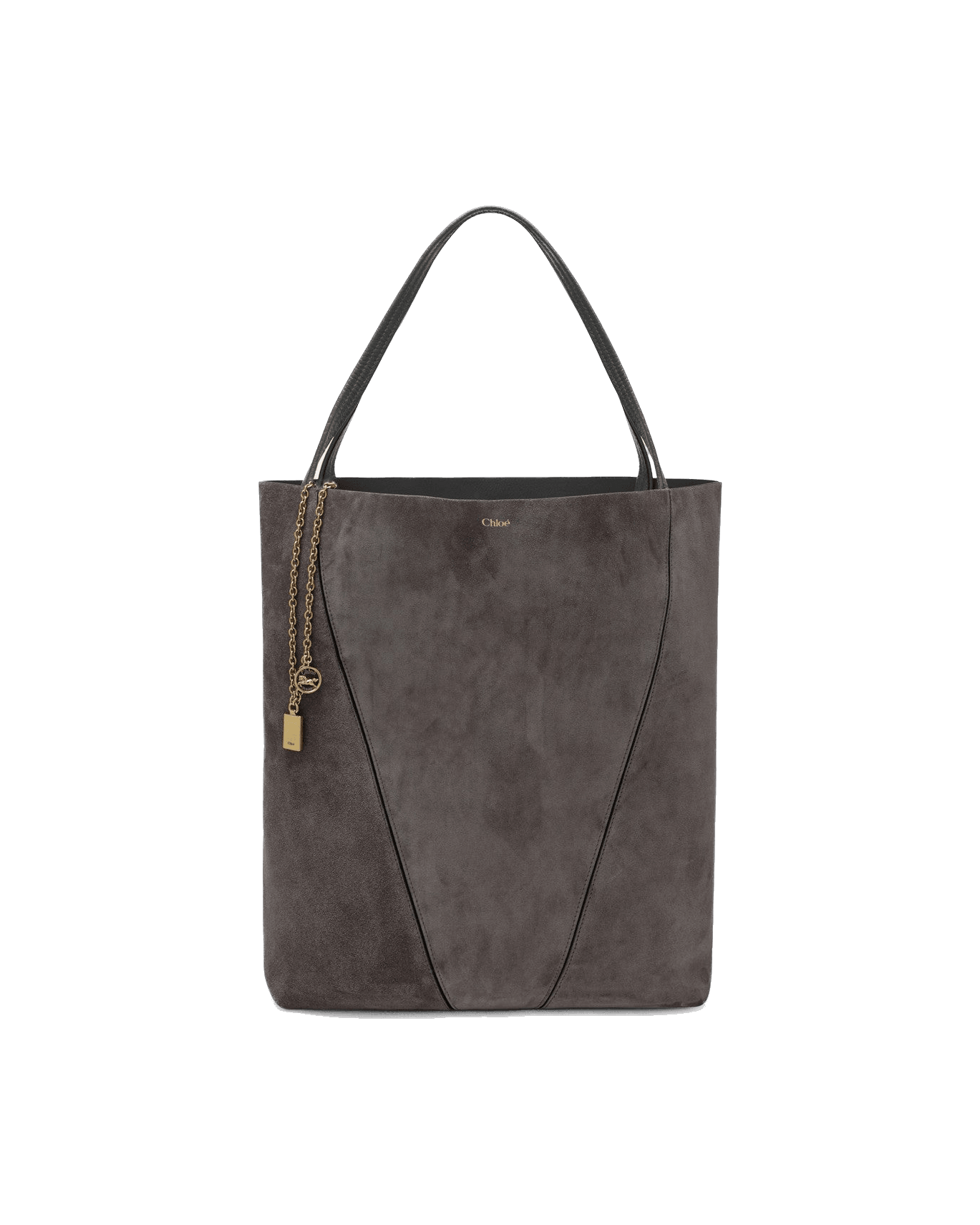 Chloé Grey Suede Large Spin Tote Bag Glam Steals