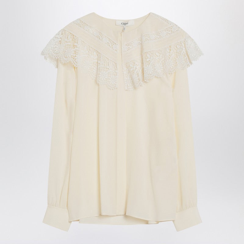 Chloé Ivory Crêpe Shirt Glam Steals