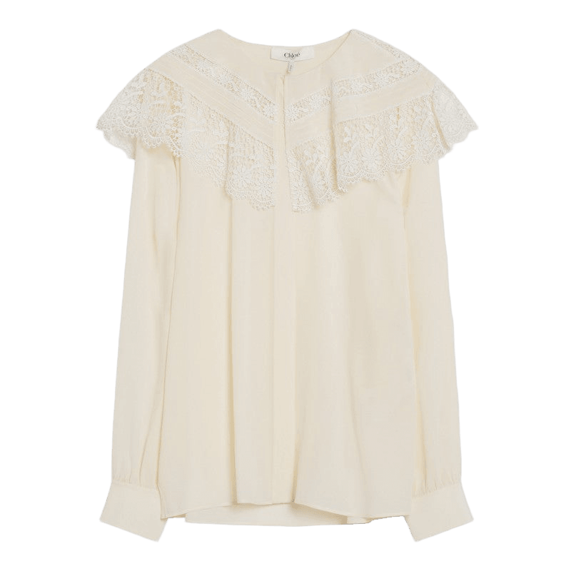 Chloé Ivory Crêpe Shirt Glam Steals