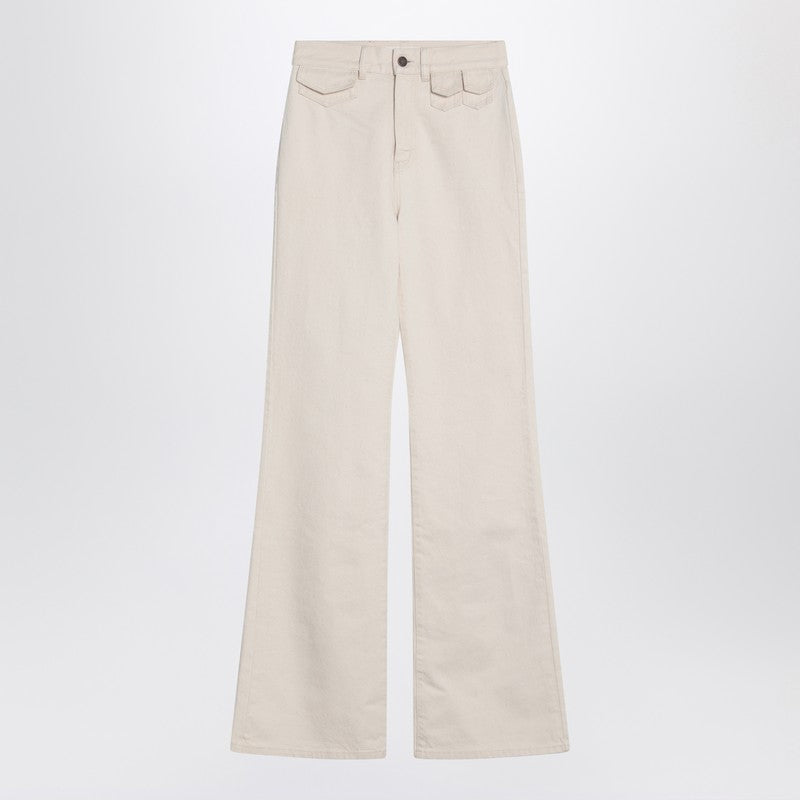 Chloé Ivory Denim Flared Trouser Glam Steals