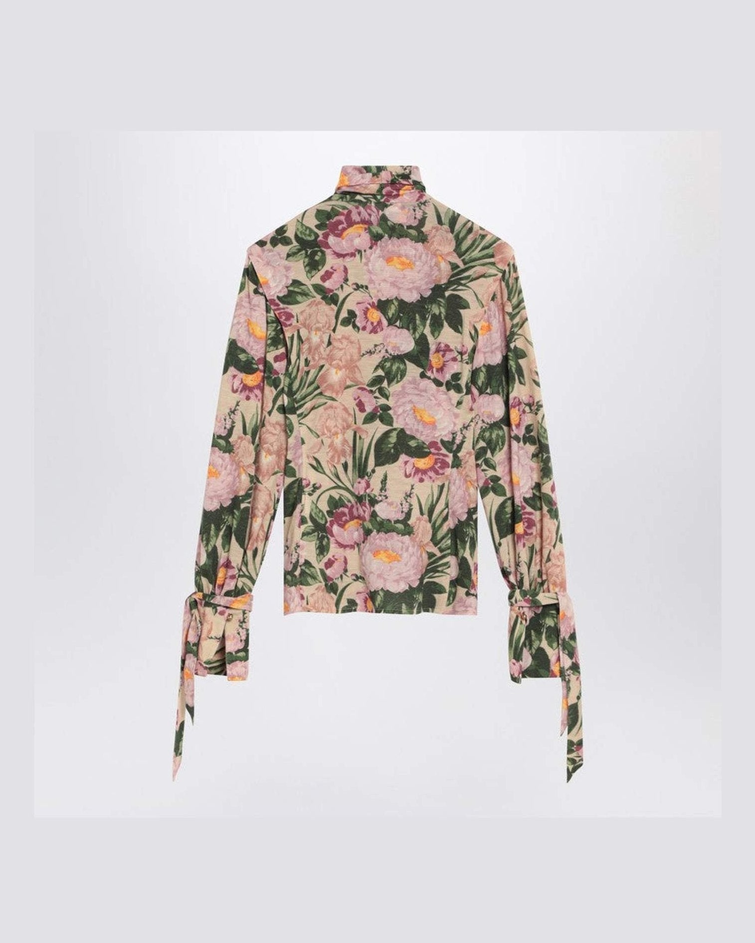 Chloé Jersey Turtleneck Wool Sweater with Floral Print Glam Steals