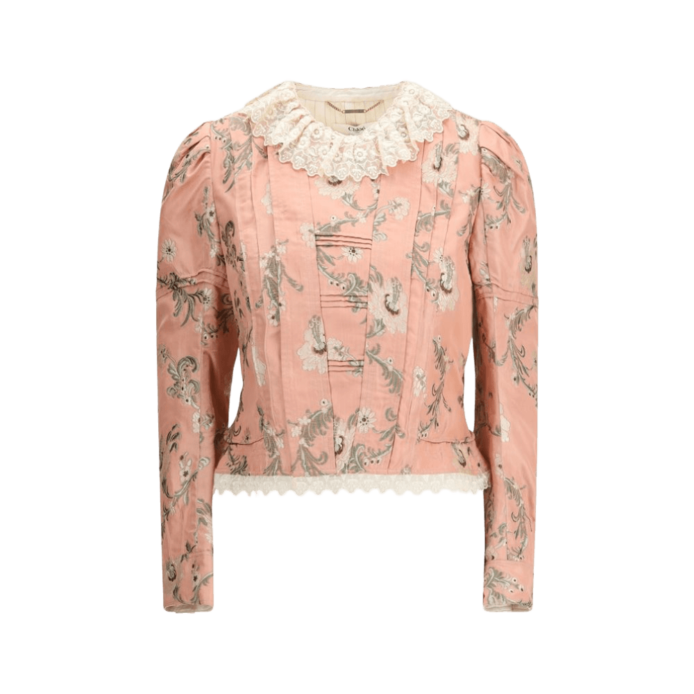 Chloé Lace Fitted Jacket in Jacquard Taffeta and Glam Steals