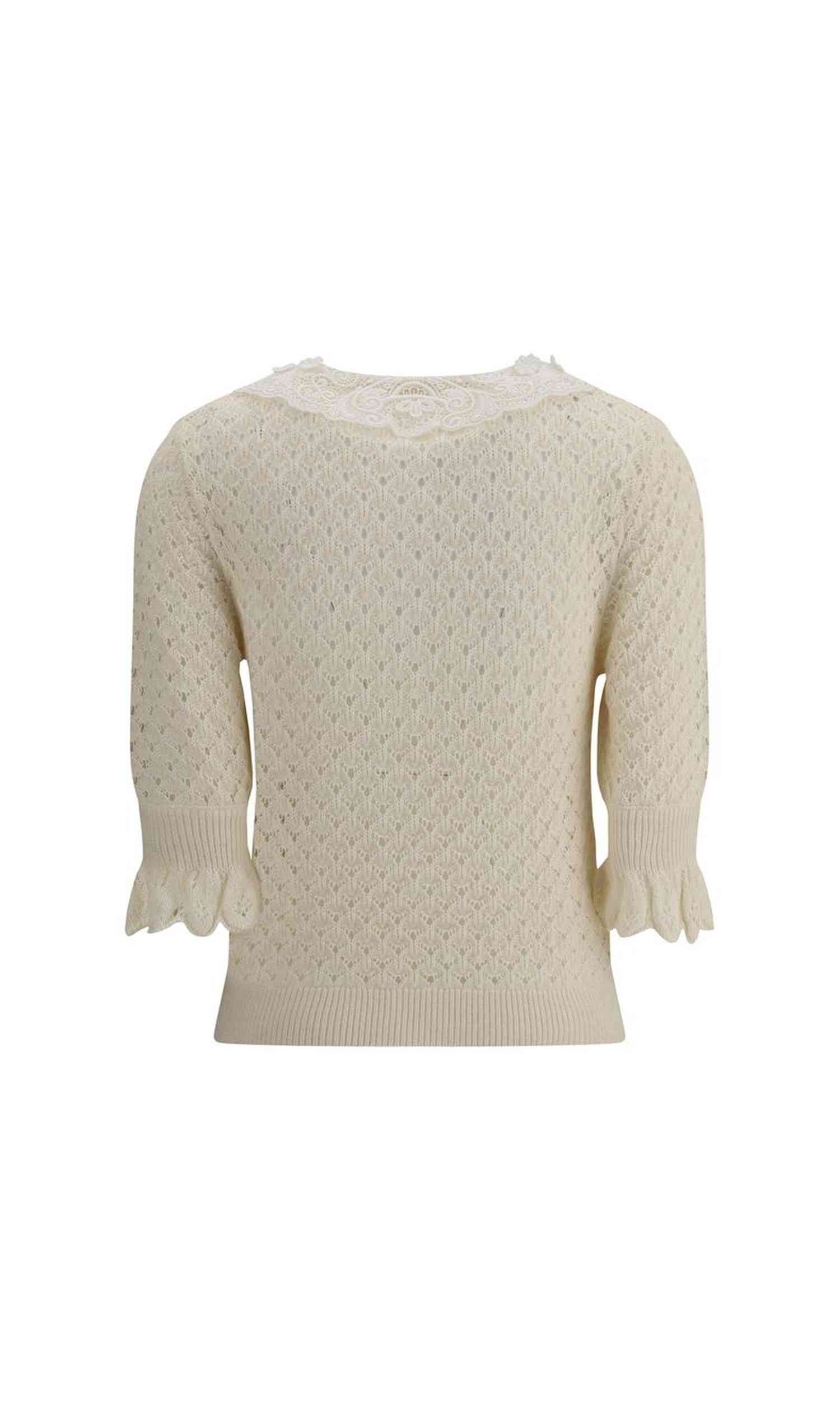 Chloé Lace Sweater With Collar Glam Steals
