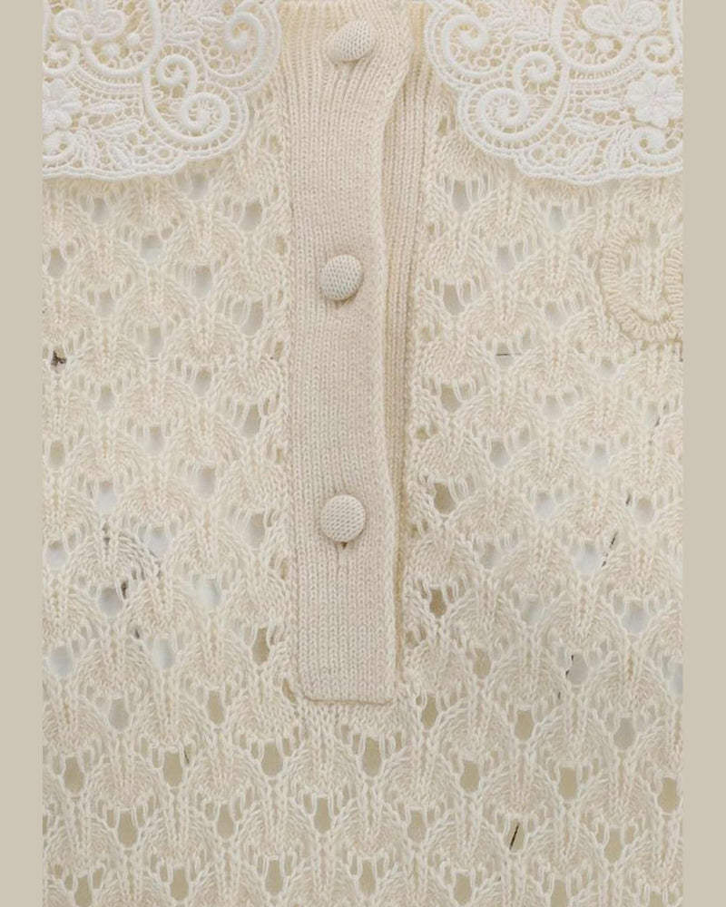 Chloé Lace Sweater With Collar Glam Steals