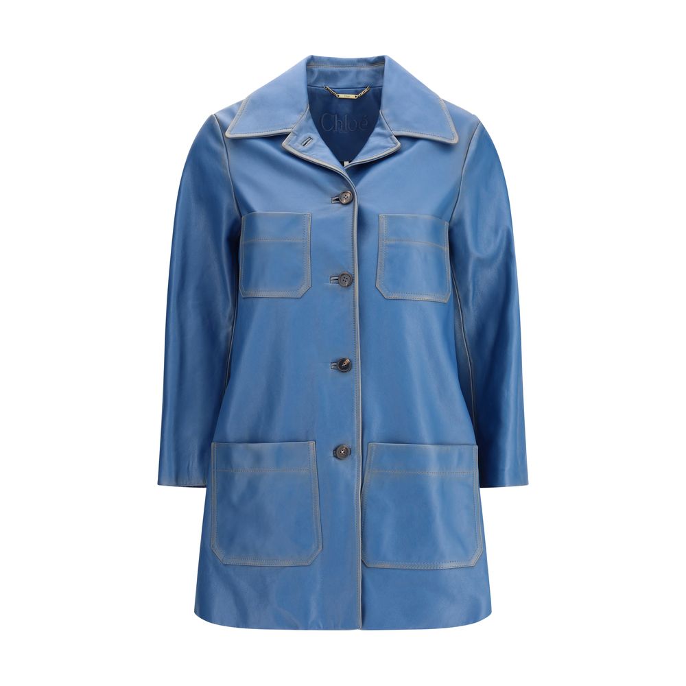 Chloé Leather Coat Glam Steals