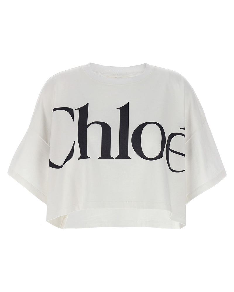 Chloé Logo Crop T-shirt Glam Steals
