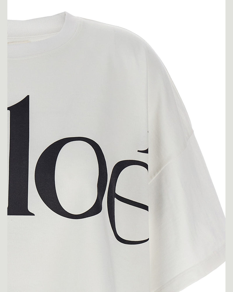 Chloé Logo Crop T-shirt Glam Steals