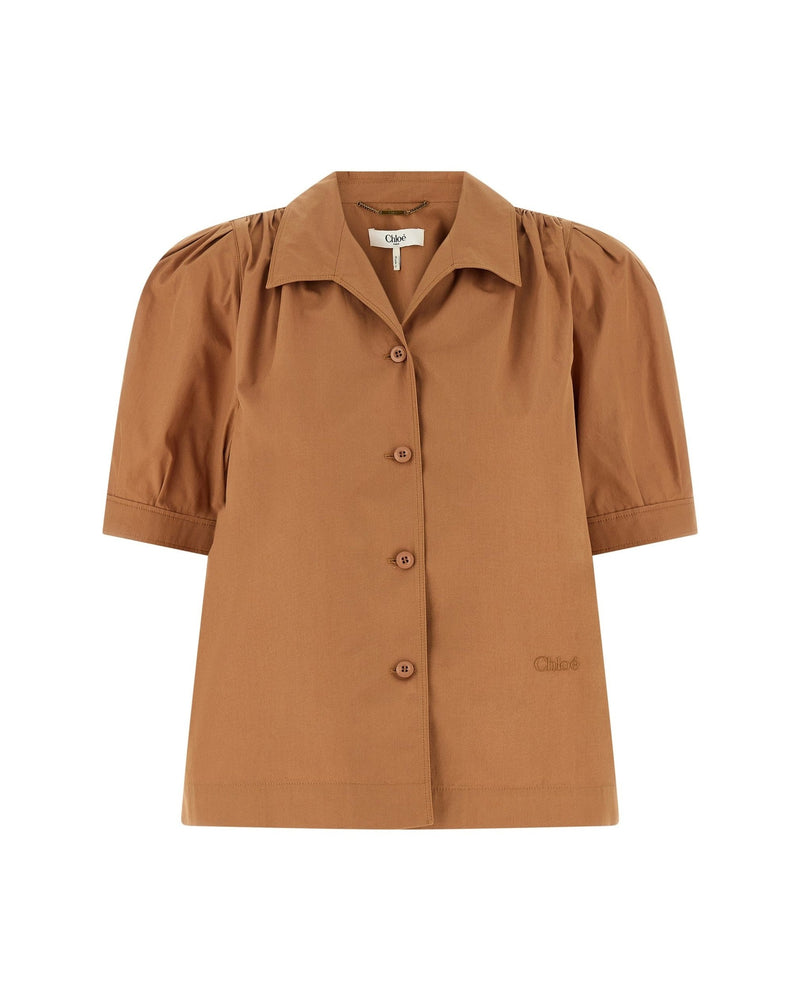 Chloé Logo Embroidery Shirt Glam Steals