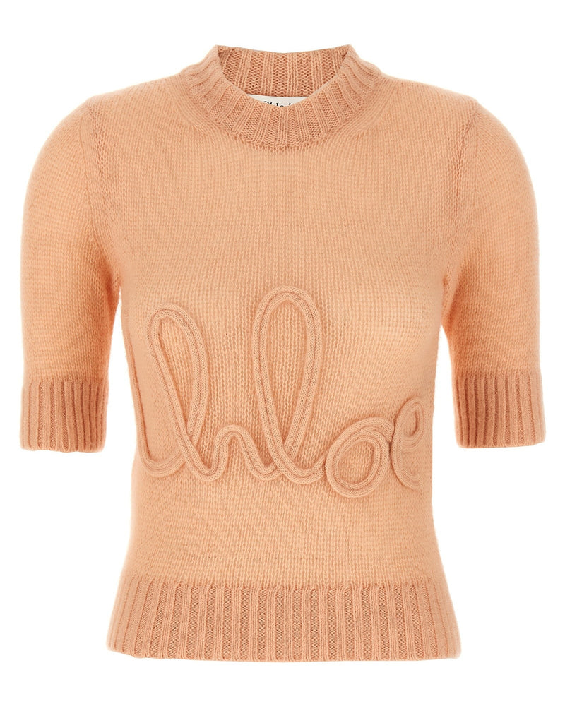 Chloé Logo Embroidery Sweater Glam Steals