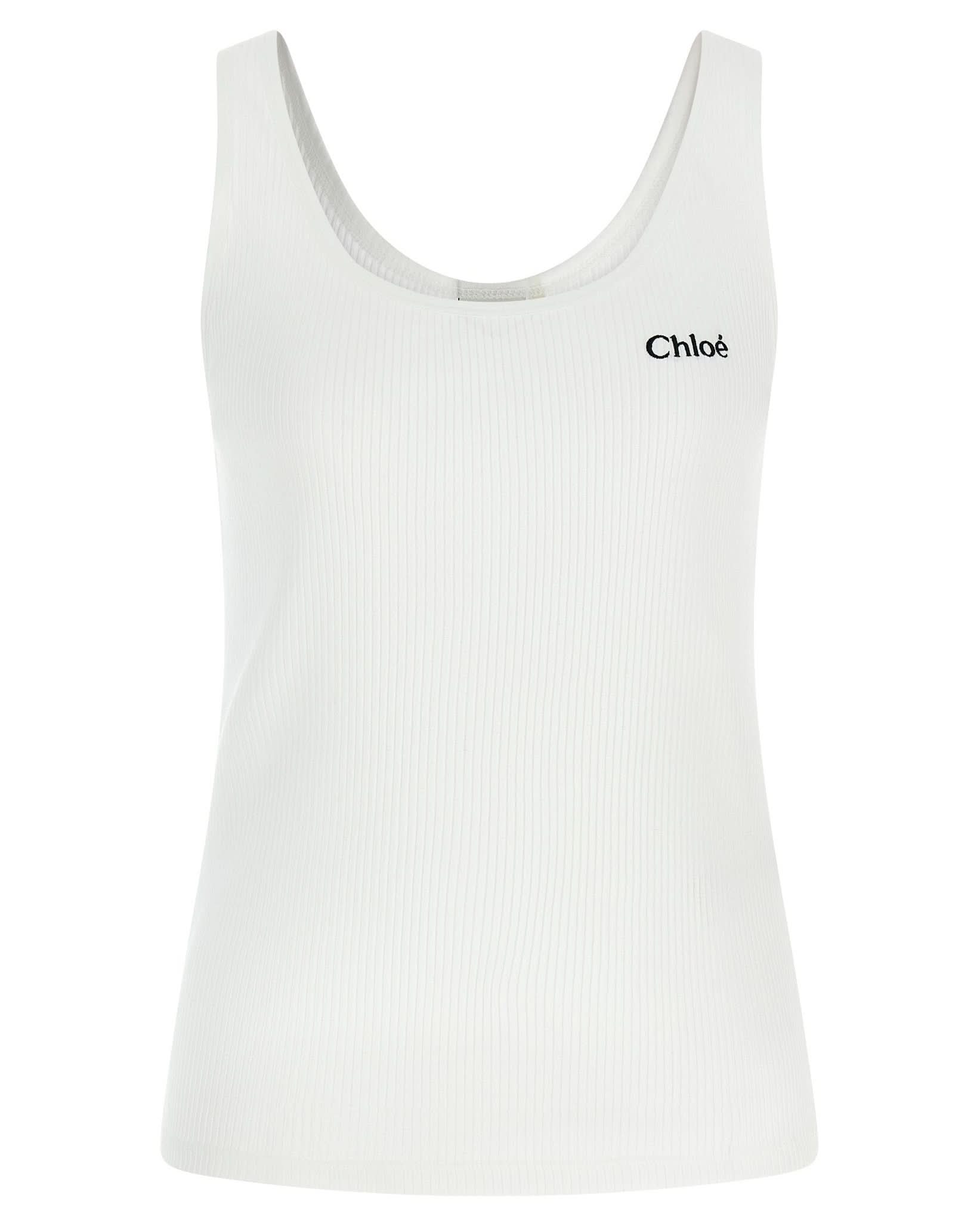 Chloé Logo Embroidery Top Glam Steals
