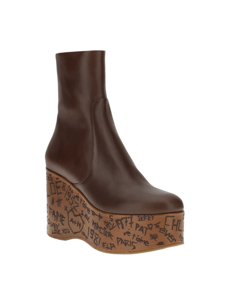 Chloé Maxime Wedge Ankle Boots Glam Steals