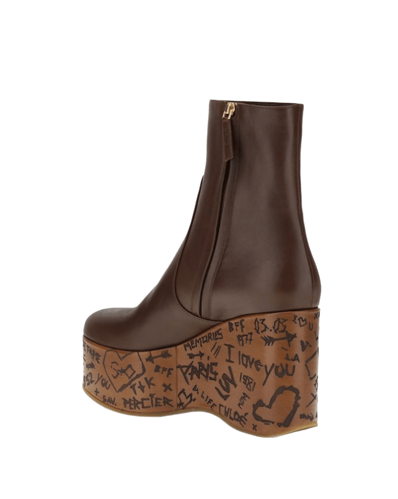 Chloé Maxime Wedge Ankle Boots Glam Steals