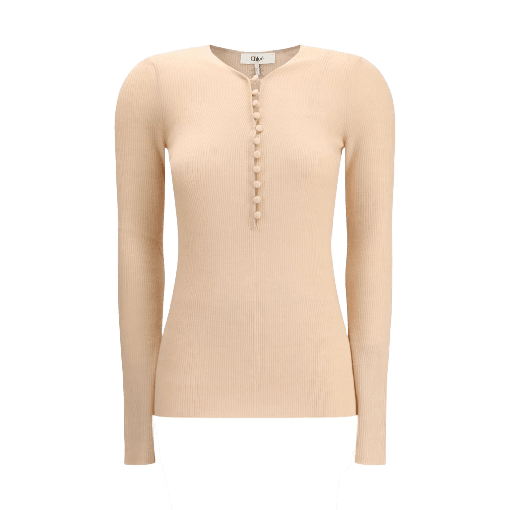 Chloé Merino Wool Henley Sweater Glam Steals